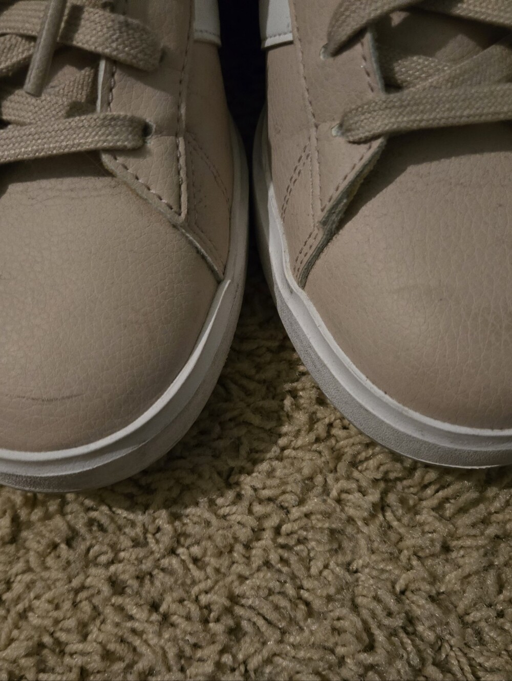adidas Women's Beige and White Classic Lace-Up Sneakers - Picture 2 of 5